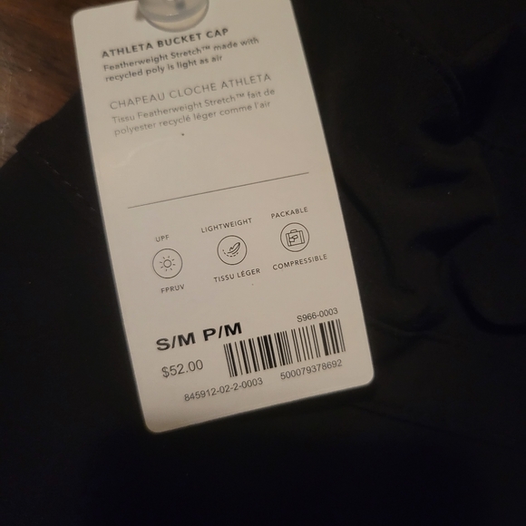 NWT Athleta Bucket Hat in black - Picture 3 of 6